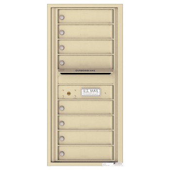 8 Tenant Doors with Outgoing Mail Compartment - 4C Wall Mount 10-High Mailboxes - 4C10S-08