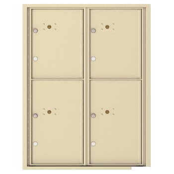 4 Parcel Doors Unit - 4C Wall Mount 11-High - 4C11D-4P