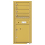 4 Tenant Doors with 1 Parcel Lockers and Outgoing Mail Compartment - 4C Wall Mount 11-High Mailboxes - 4C11S-04