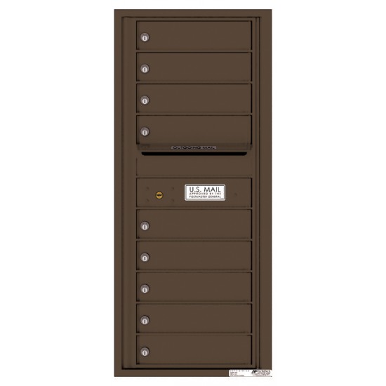 9 Tenant Doors with Outgoing Mail Compartment - 4C Wall Mount 11-High Mailboxes - 4C11S-09