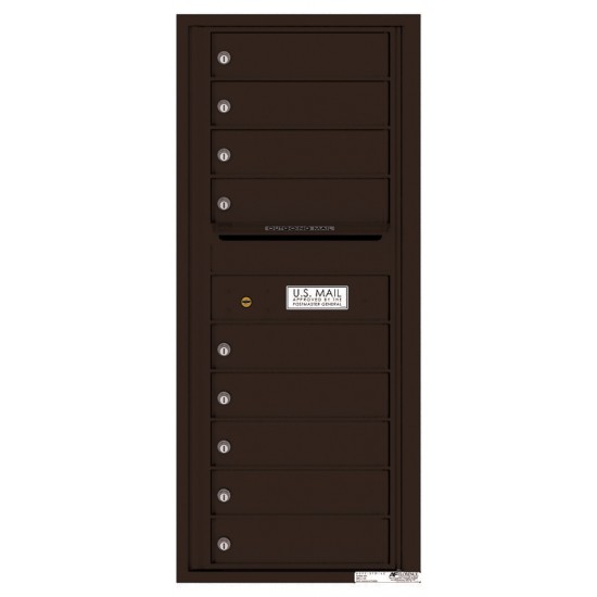 9 Tenant Doors with Outgoing Mail Compartment - 4C Wall Mount 11-High Mailboxes - 4C11S-09