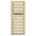 9 Tenant Doors with Outgoing Mail Compartment - 4C Wall Mount 11-High Mailboxes - 4C11S-09