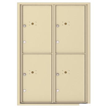 4 Parcel Doors Unit - 4C Wall Mount 12-High - 4C12D-4P