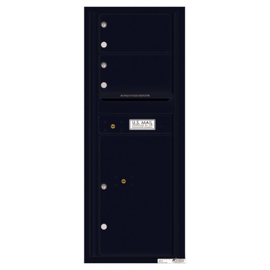 2 Oversized Tenant Doors with 1 Parcel Locker and Outgoing Mail Compartment - 4C Wall Mount 12-High Mailboxes - 4C12S-02