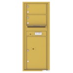 2 Oversized Tenant Doors with 1 Parcel Locker and Outgoing Mail Compartment - 4C Wall Mount 12-High Mailboxes - 4C12S-02