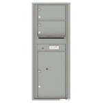 2 Oversized Tenant Doors with 1 Parcel Locker and Outgoing Mail Compartment - 4C Wall Mount 12-High Mailboxes - 4C12S-02