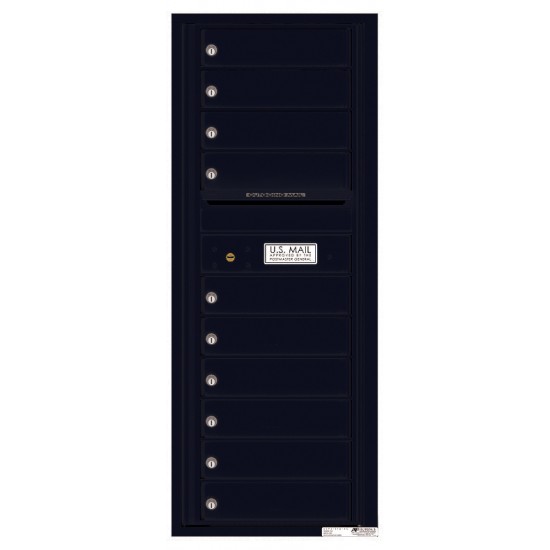 10 Tenant Doors with Outgoing Mail Compartment - 4C Wall Mount 12-High Mailboxes - 4C12S-10