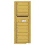 10 Tenant Doors with Outgoing Mail Compartment - 4C Wall Mount 12-High Mailboxes - 4C12S-10