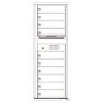 10 Tenant Doors with Outgoing Mail Compartment - 4C Wall Mount 12-High Mailboxes - 4C12S-10