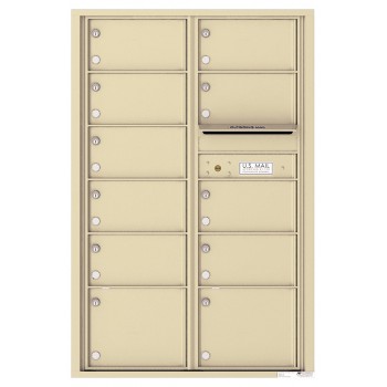 11 Oversized Tenant Doors and Outgoing Mail Compartment - 4C Wall Mount 13-High Mailboxes - 4C13D-11