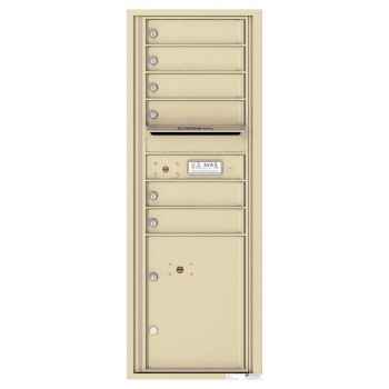 6 Tenant Doors with 1 Parcel Locker and Outgoing Mail Compartment - 4C Wall Mount 13-High Mailboxes - 4C13S-06
