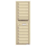 12 Tenant Doors with Outgoing Mail Compartment - 4C Wall Mount 14-High Mailboxes - 4C14S-12