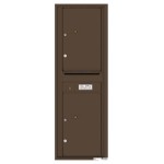 2 Parcel Doors with 1 Outgoing Mail Compartment Unit - 4C Wall Mount 14-High - 4C14S-2P