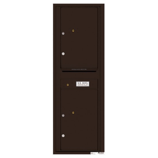 2 Parcel Doors with 1 Outgoing Mail Compartment Unit - 4C Wall Mount 14-High - 4C14S-2P