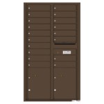 18 Tenant Doors with 2 Parcel Lockers and Outgoing Mail Compartment - 4C Wall Mount 15-High Mailboxes - 4C15D-18