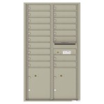 18 Tenant Doors with 2 Parcel Lockers and Outgoing Mail Compartment - 4C Wall Mount 15-High Mailboxes - 4C15D-18