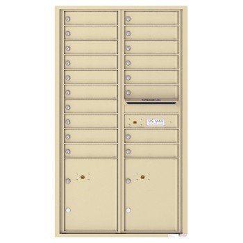 18 Tenant Doors with 2 Parcel Lockers and Outgoing Mail Compartment - 4C Wall Mount 15-High Mailboxes - 4C15D-18