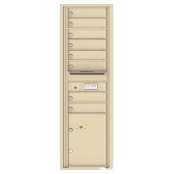 8 Tenant Doors with 1 Parcel Locker and Outgoing Mail Compartment - 4C Wall Mount 15-High Mailboxes - 4C15S-08