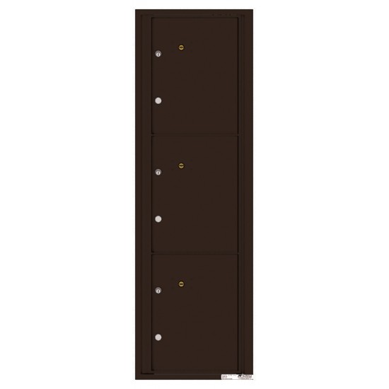 3 Parcel Doors Unit - 4C Wall Mount 15-High - 4C15S-3P