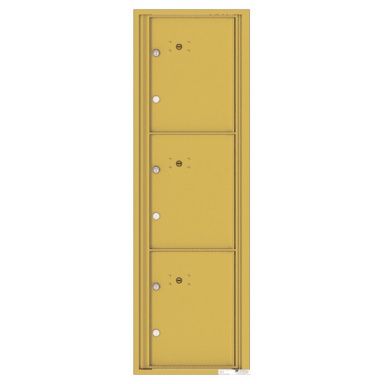 3 Parcel Doors Unit - 4C Wall Mount 15-High - 4C15S-3P