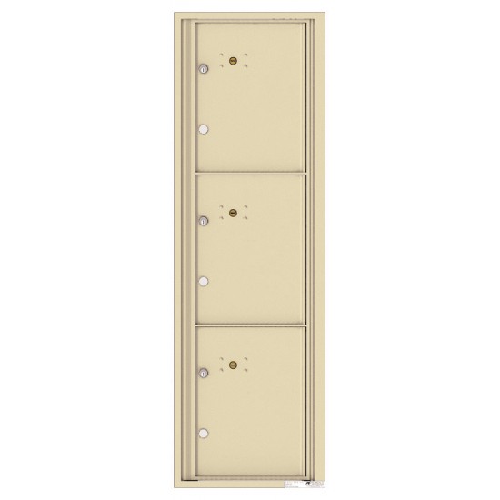 3 Parcel Doors Unit - 4C Wall Mount 15-High - 4C15S-3P