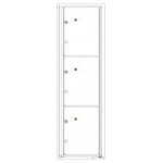 3 Parcel Doors Unit - 4C Wall Mount 15-High - 4C15S-3P