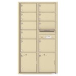 9 Oversized Tenant Doors with 2 Parcel Lockers and Outgoing Mail Compartment - 4C Wall Mount Max Height Mailboxes - 4C16D-09