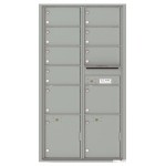 9 Oversized Tenant Doors with 2 Parcel Lockers and Outgoing Mail Compartment - 4C Wall Mount Max Height Mailboxes - 4C16D-09