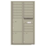 15 Tenant Doors with 3 Parcel Lockers and Outgoing Mail Compartment - 4C Wall Mount Max Height Mailboxes - 4C16D-15