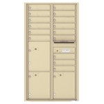 15 Tenant Doors with 3 Parcel Lockers and Outgoing Mail Compartment - 4C Wall Mount Max Height Mailboxes - 4C16D-15