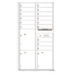 15 Tenant Doors with 3 Parcel Lockers and Outgoing Mail Compartment - 4C Wall Mount Max Height Mailboxes - 4C16D-15