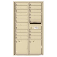 20 Tenant Doors with 2 Parcel Lockers and Outgoing Mail Compartment - 4C Wall Mount Max Height Mailboxes - 4C16D-20