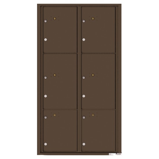 6 Parcel Doors Unit - 4C Wall Mount Max Height - 4C16D-6P