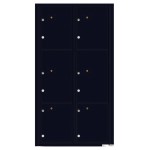 6 Parcel Doors Unit - 4C Wall Mount Max Height - 4C16D-6P