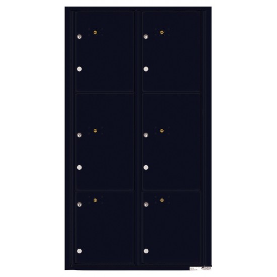 6 Parcel Doors Unit - 4C Wall Mount Max Height - 4C16D-6P