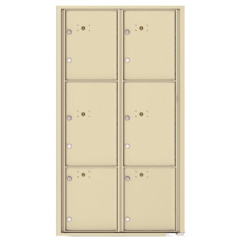 6 Parcel Doors Unit - 4C Wall Mount Max Height - 4C16D-6P