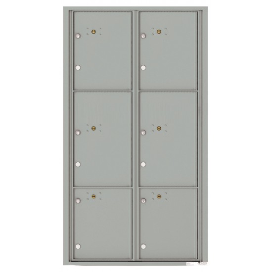 6 Parcel Doors Unit - 4C Wall Mount Max Height - 4C16D-6P