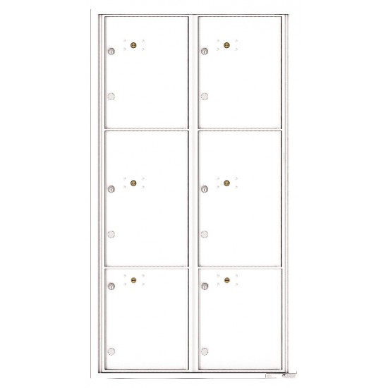 6 Parcel Doors Unit - 4C Wall Mount Max Height - 4C16D-6P