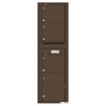 3 Oversized Tenant Doors with 1 Parcel Locker and Outgoing Mail Compartment - 4C Wall Mount Max Height Mailboxes - 4C16S-03
