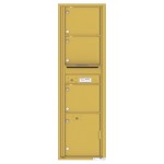 3 Oversized Tenant Doors with 1 Parcel Locker and Outgoing Mail Compartment - 4C Wall Mount Max Height Mailboxes - 4C16S-03