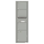 3 Oversized Tenant Doors with 1 Parcel Locker and Outgoing Mail Compartment - 4C Wall Mount Max Height Mailboxes - 4C16S-03