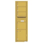 4 Oversized Tenant Doors with 1 Parcel Locker and Outgoing Mail Compartment - 4C Wall Mount Max Height Mailboxes - 4C16S-04