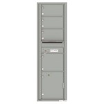 4 Oversized Tenant Doors with 1 Parcel Locker and Outgoing Mail Compartment - 4C Wall Mount Max Height Mailboxes - 4C16S-04