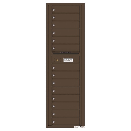 14 Tenant Doors with Outgoing Mail Compartment - 4C Wall Mount Max Height Mailboxes - 4C16S-14