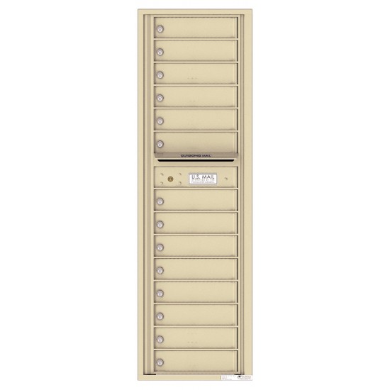 14 Tenant Doors with Outgoing Mail Compartment - 4C Wall Mount Max Height Mailboxes - 4C16S-14