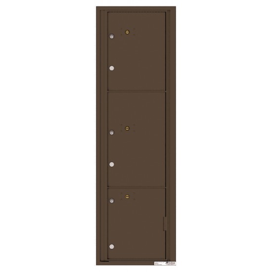 3 Parcel Doors Unit - 4C Wall Mount Max Height - 4C16S-3P