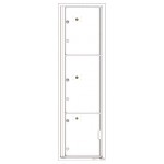 3 Parcel Doors Unit - 4C Wall Mount Max Height - 4C16S-3P