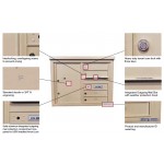 3 Parcel Doors Unit - 4C Wall Mount Max Height - 4C16S-3P