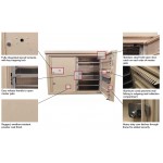 6 Parcel Doors Unit - 4C Wall Mount Max Height - 4C16D-6P