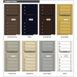 7 Tenant Doors with Outgoing Mail Compartment - 4C Wall Mount 9-High Mailboxes - 4C09S-07